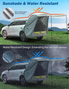 SUV Tailgate Tent with Awning Shade, Car Roof Canopy and Poles, Water Resistant Camping Tent
