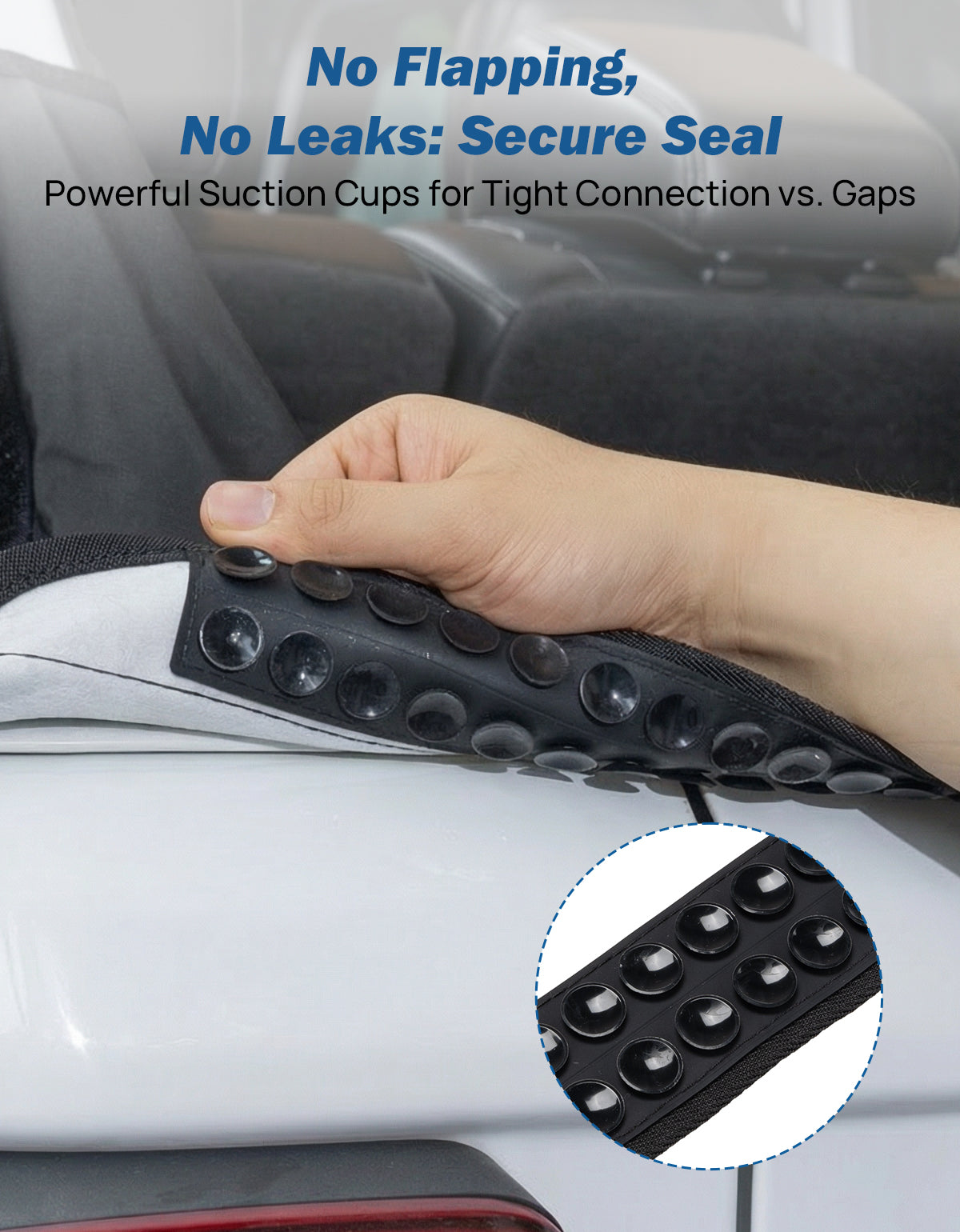 Cargo Cover for Jeep Wrangler JLU 4-Door (2018–2026) – Waterproof Trunk Cover with Suction Mount