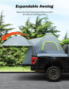 Pickup Truck Tent 6.5ft Bed Tent with Removable Awning, for 2 Person,Truck Bed Tent