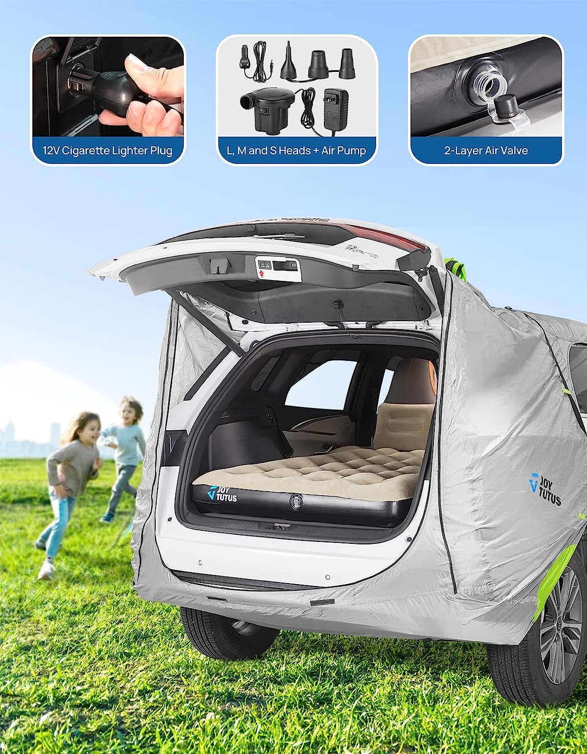 SUV Air Mattress for Car Camping, Thickened & Inflatable Car Mattress for Sleeping Pad