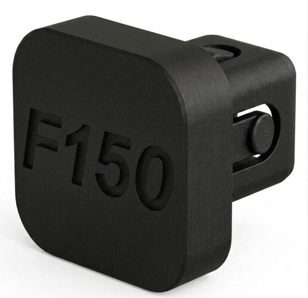 Joytutus 3D Printed F150 Trailer Hitch Cover | Anti-Break ABS Black Snap-in Hitch Receiver Plug for Ford F-150