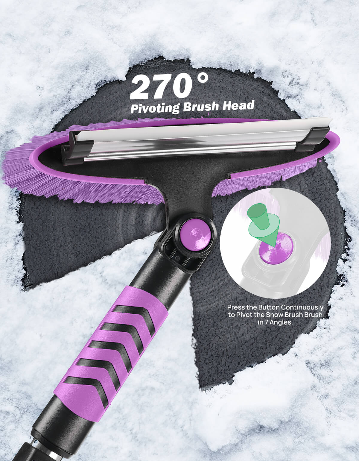 41.5 Inch Snow Brush and Ice Scraper for Car Windshield