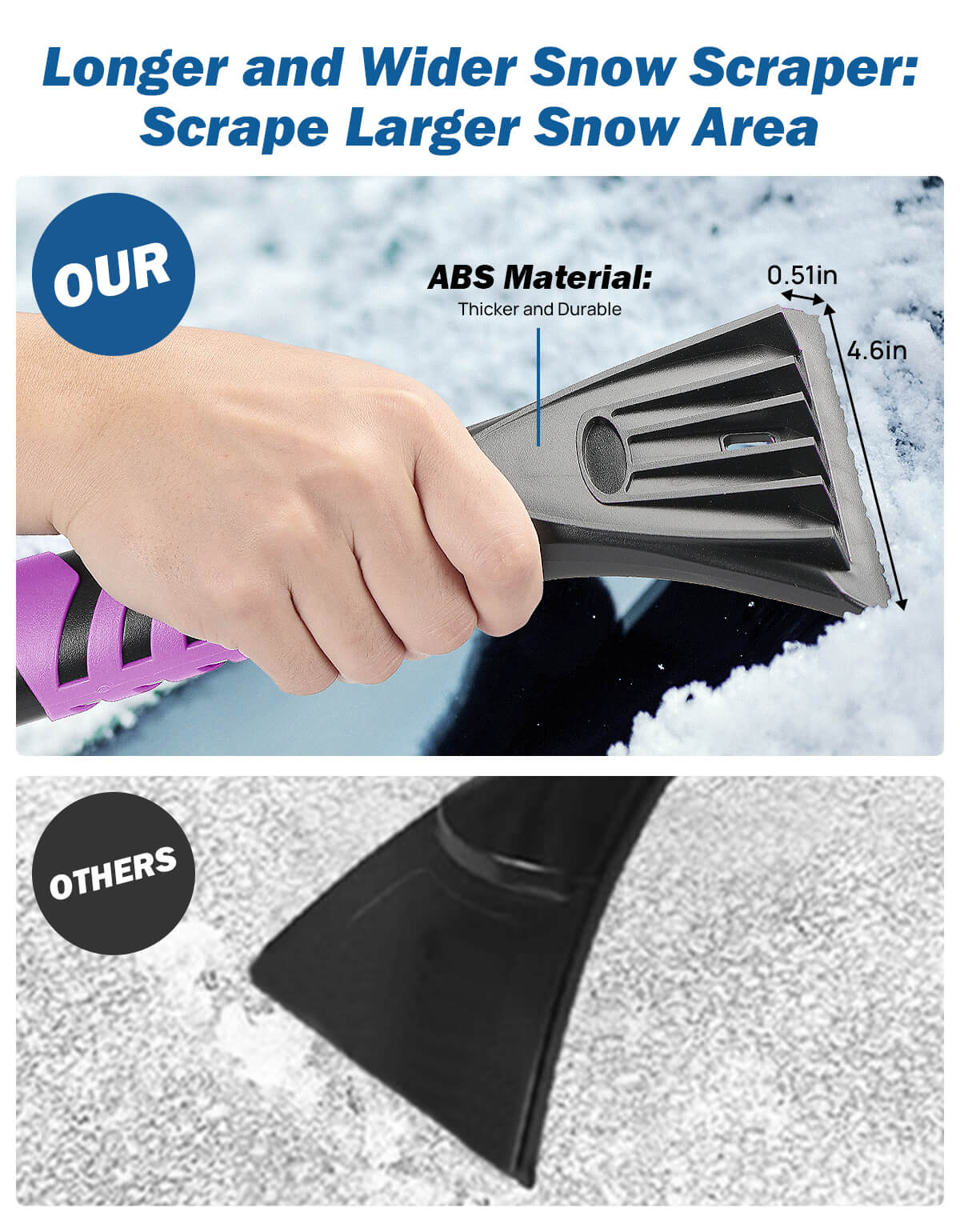 41.5 Inch Snow Brush and Ice Scraper for Car Windshield