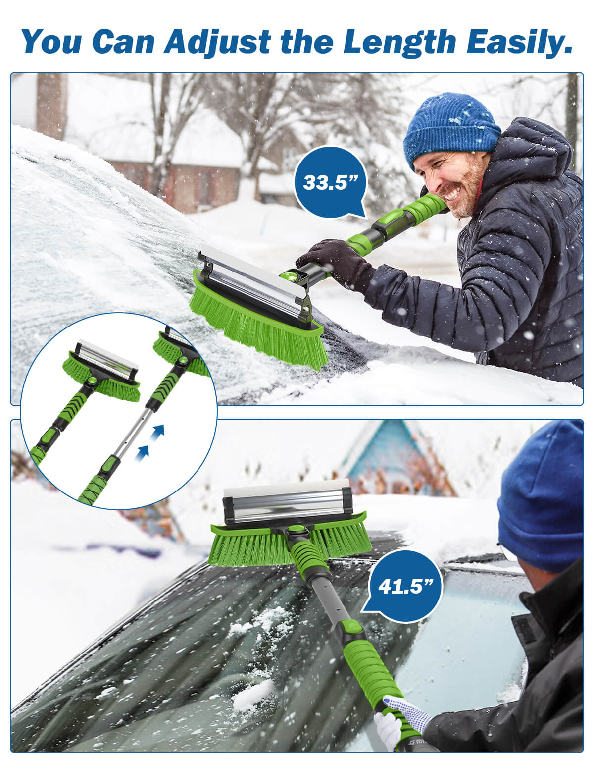 41.5 Inch Snow Brush and Ice Scraper for Car Windshield