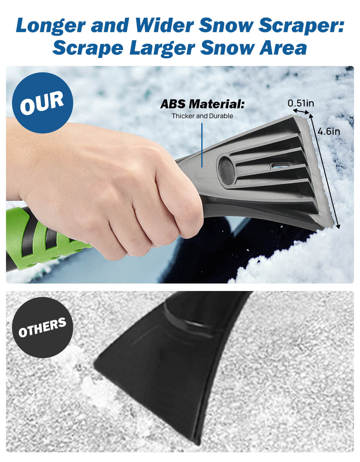 41.5 Inch Snow Brush and Ice Scraper for Car Windshield