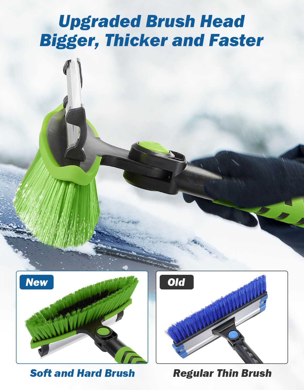 41.5 Inch Snow Brush and Ice Scraper for Car Windshield