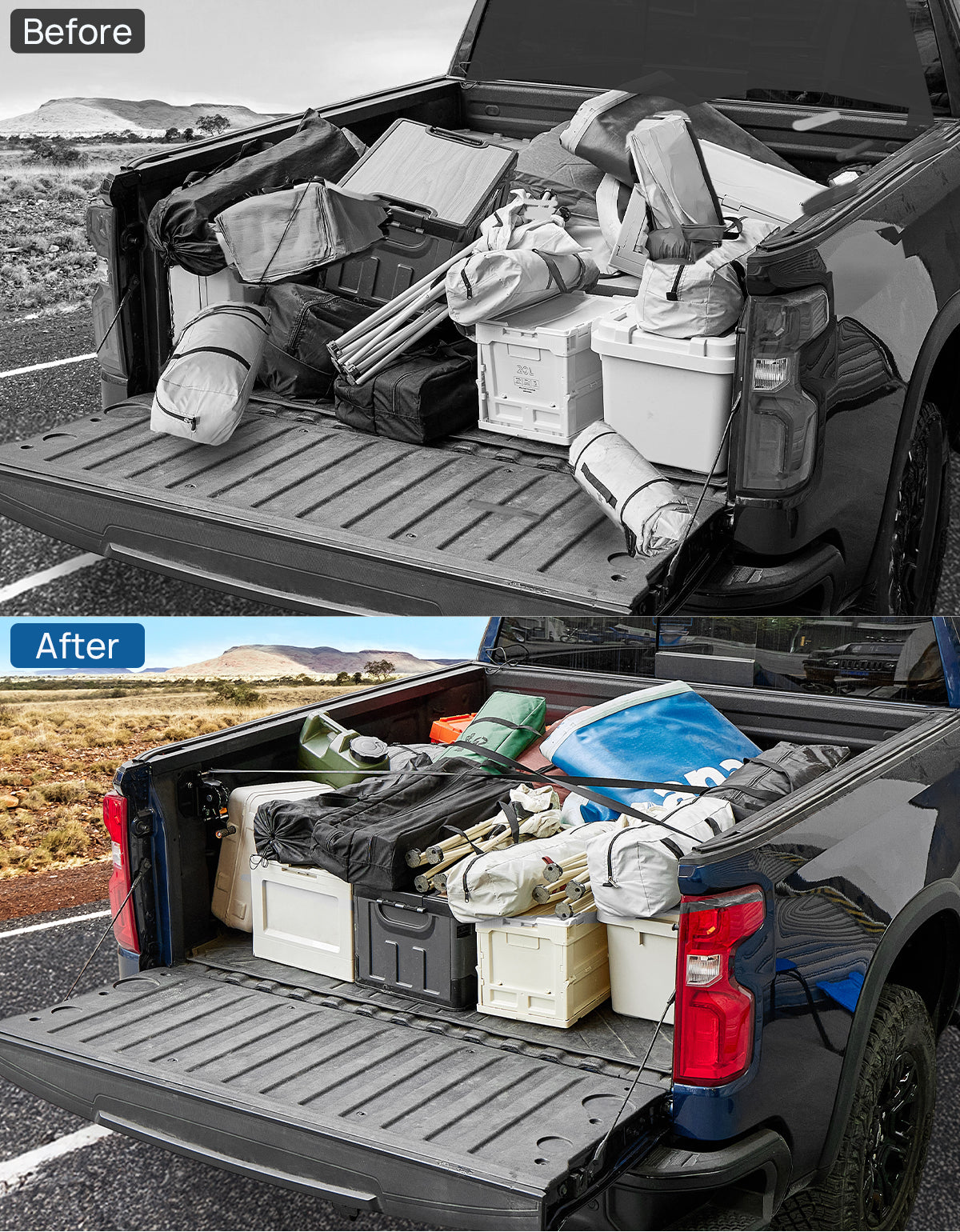 Auto-Retracting Ratchet Straps for Silverado & Sierra (2019–2026)