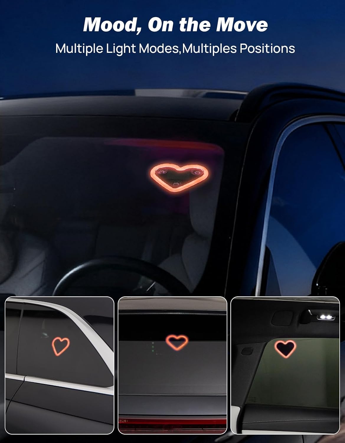 JOYTUTUS Car Interior Atmosphere Lights Red