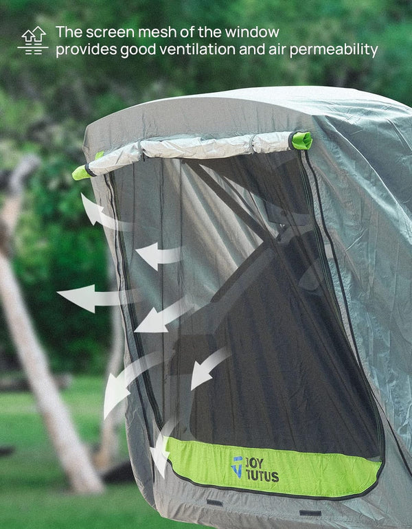 SUV Tailgate Tent with Awning Shade, Car Roof Canopy and Poles, Water Resistant Camping Tent