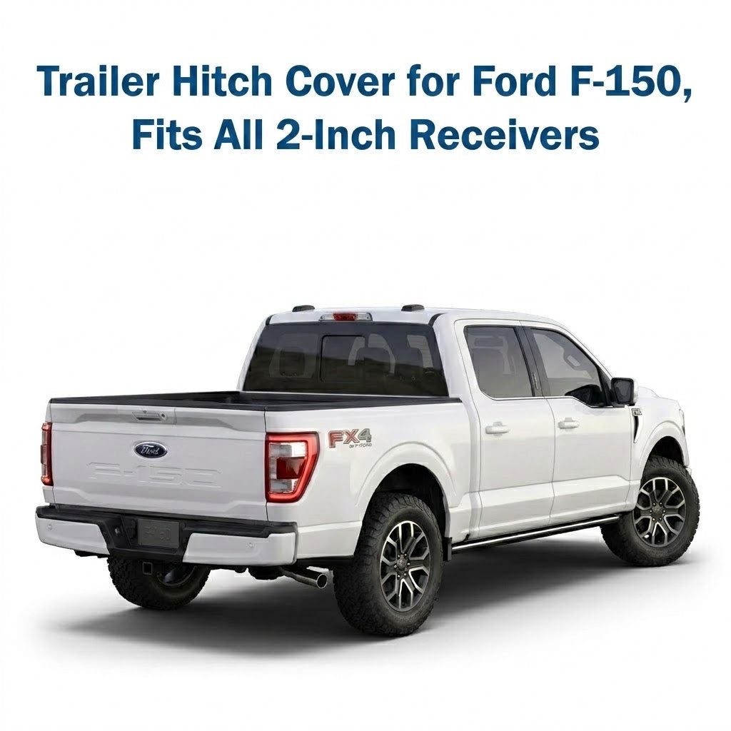 Joytutus 3D American Flag F150 Trailer Hitch Cover | Heat Resistant ABS Snap-On Fit for Ford F-150