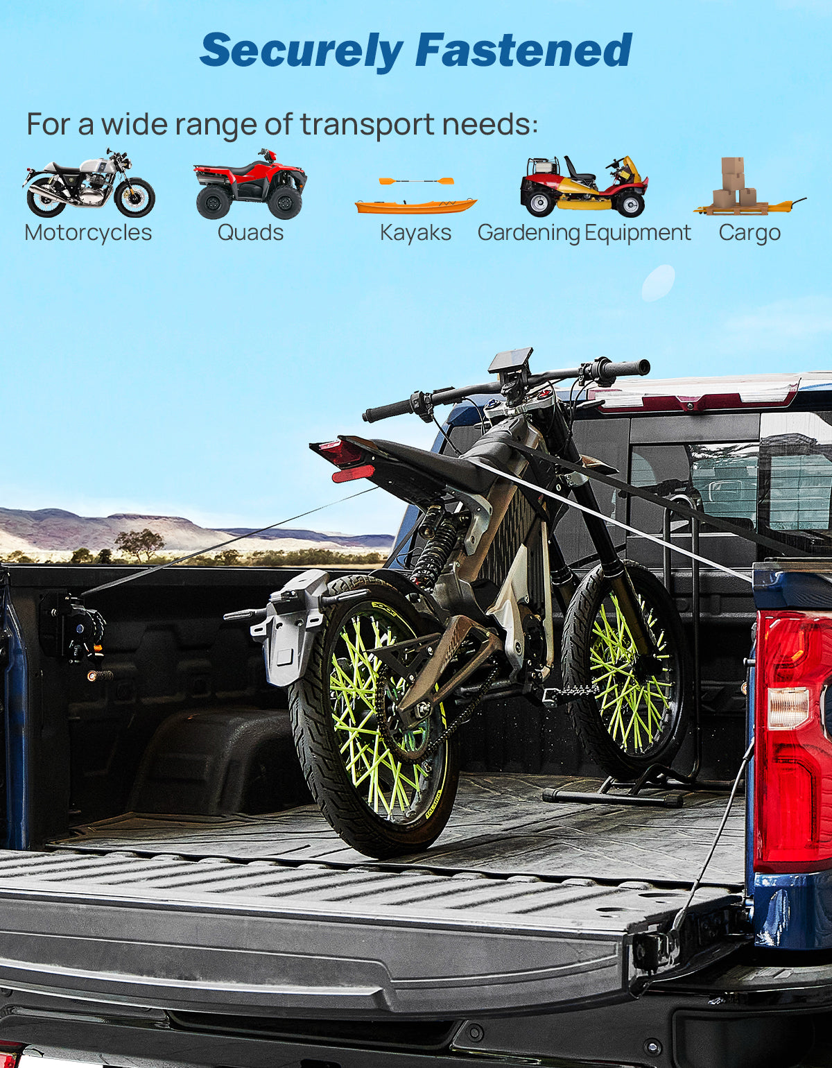 Auto-Retracting Ratchet Straps for Silverado & Sierra (2019–2026)