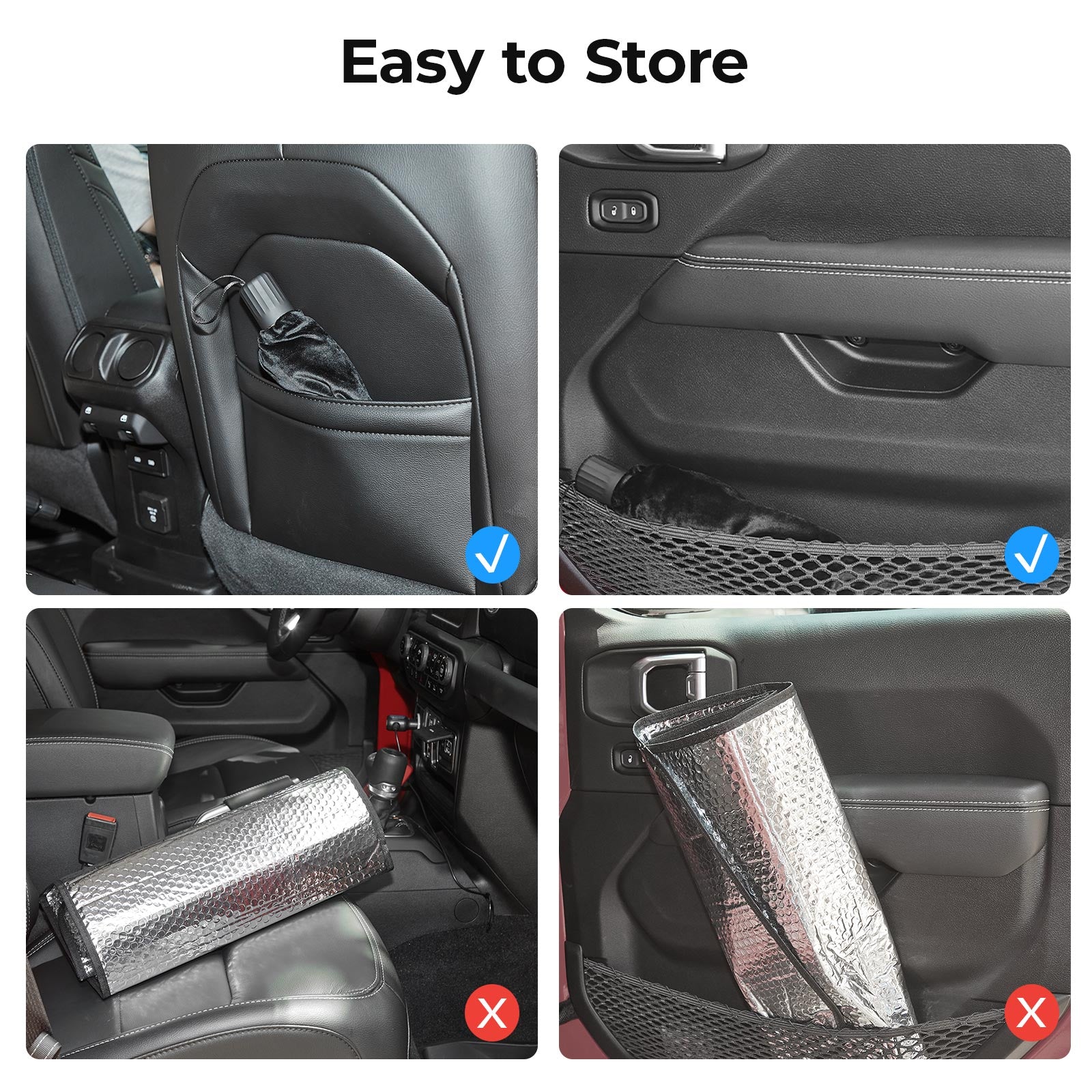 Windshield Sun Shade Umbrella for Wrangler JK/JKU 2007–2018