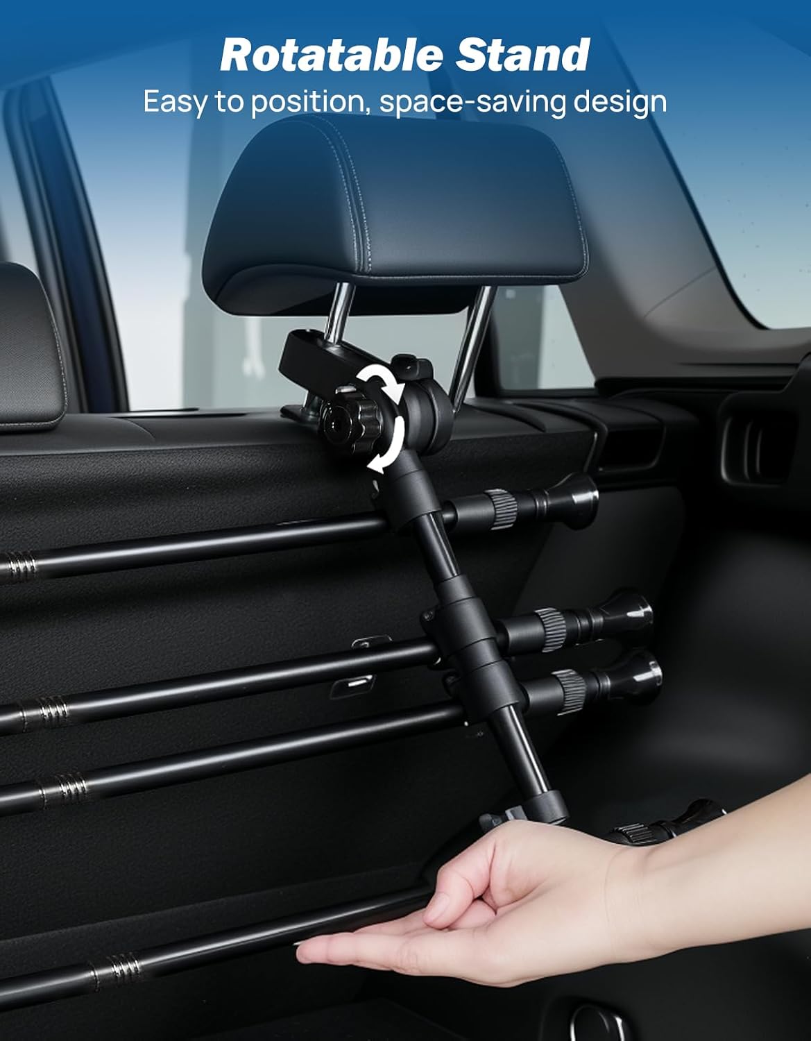 JOYTUTUS Adjustable Dog Car Barrier for SUVs,Vehicles, Trucks, Upgraded Universal-Fit Pet Divider Gate Carbon Steel Dog Barrier for Cargo Area 32" to 57" Width