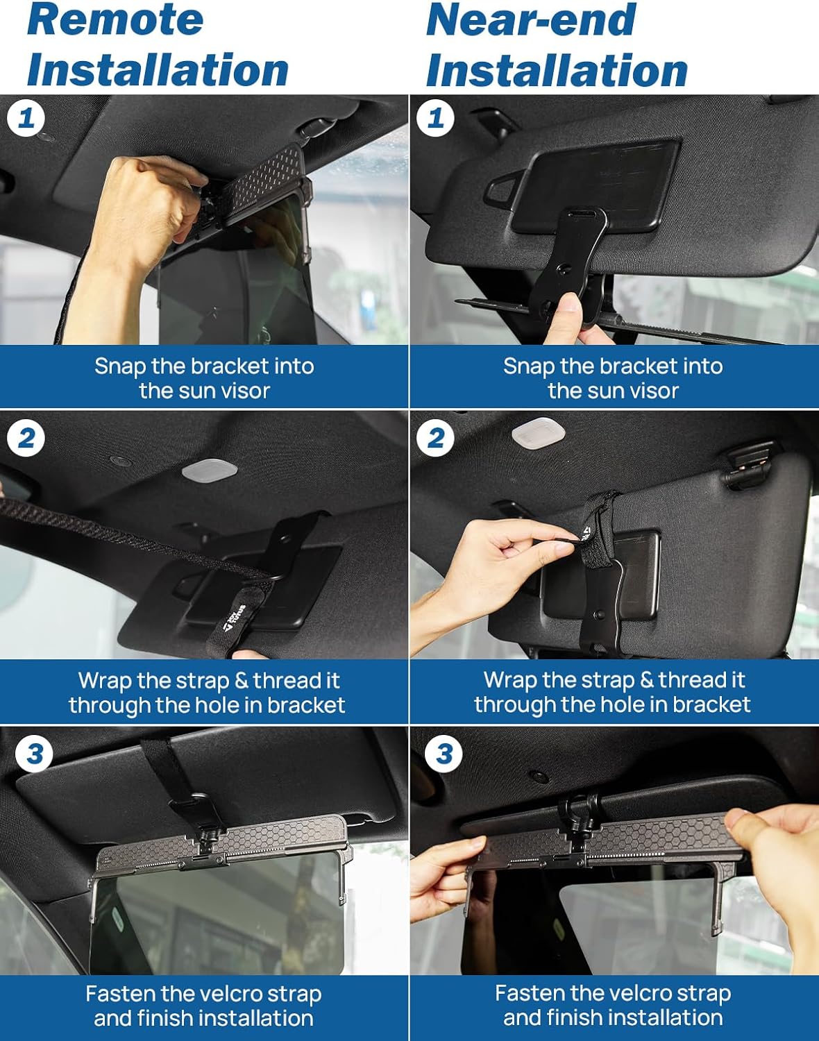 JOYTUTUS Polarized Sun Visor Extender for Car, Upgraded Ajustable Car Sun Visor Extension Sun Blocker, Anti-Glare Stray Light