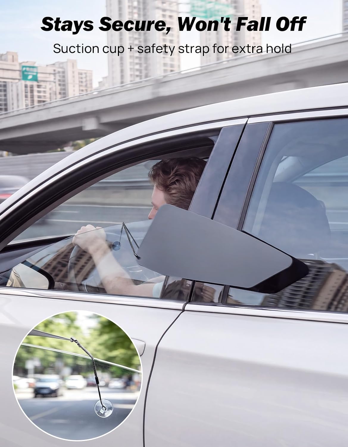 JOYTUTUS Car Window Shades, Side-Window Light Blocking Design Side-window sun blocking, anti-glare and UV coverage, slide-in adjustable panel fits sun shade side window