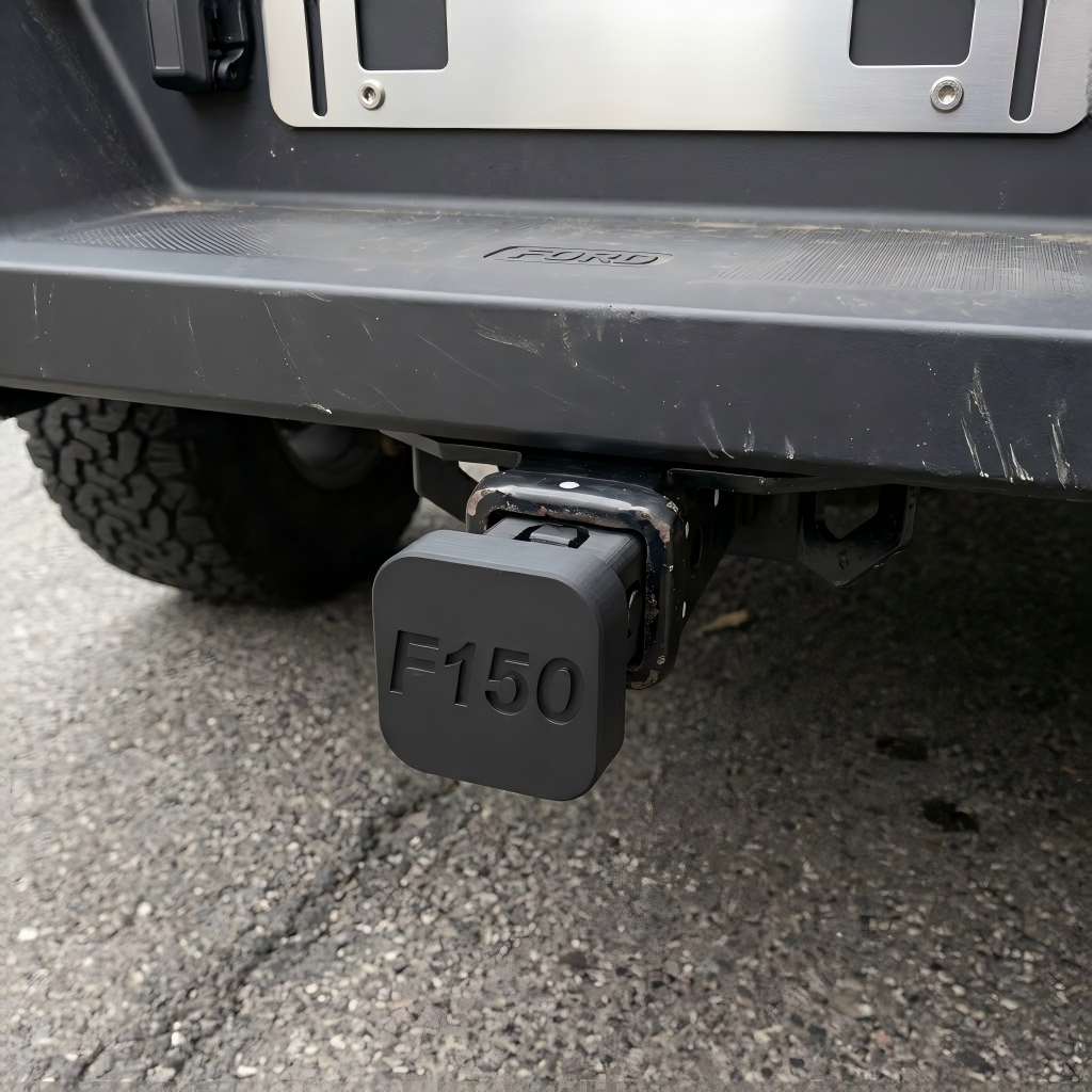 Joytutus 3D American Flag F150 Trailer Hitch Cover | Heat Resistant ABS Snap-On Fit for Ford F-150