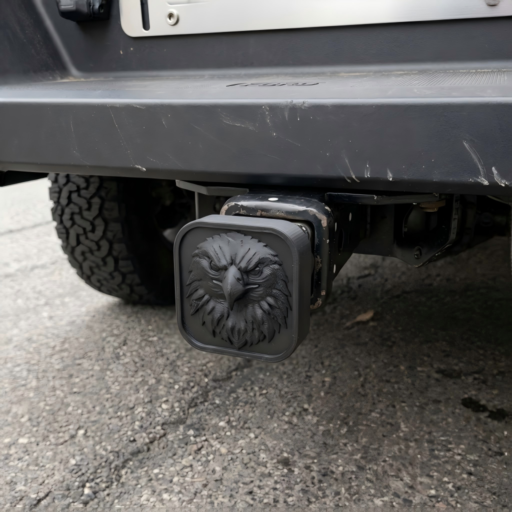 Joytutus 3D Printed 2.5D Bald Eagle Trailer Hitch Cover for Ford F-150 | 2" Receiver Easy Install