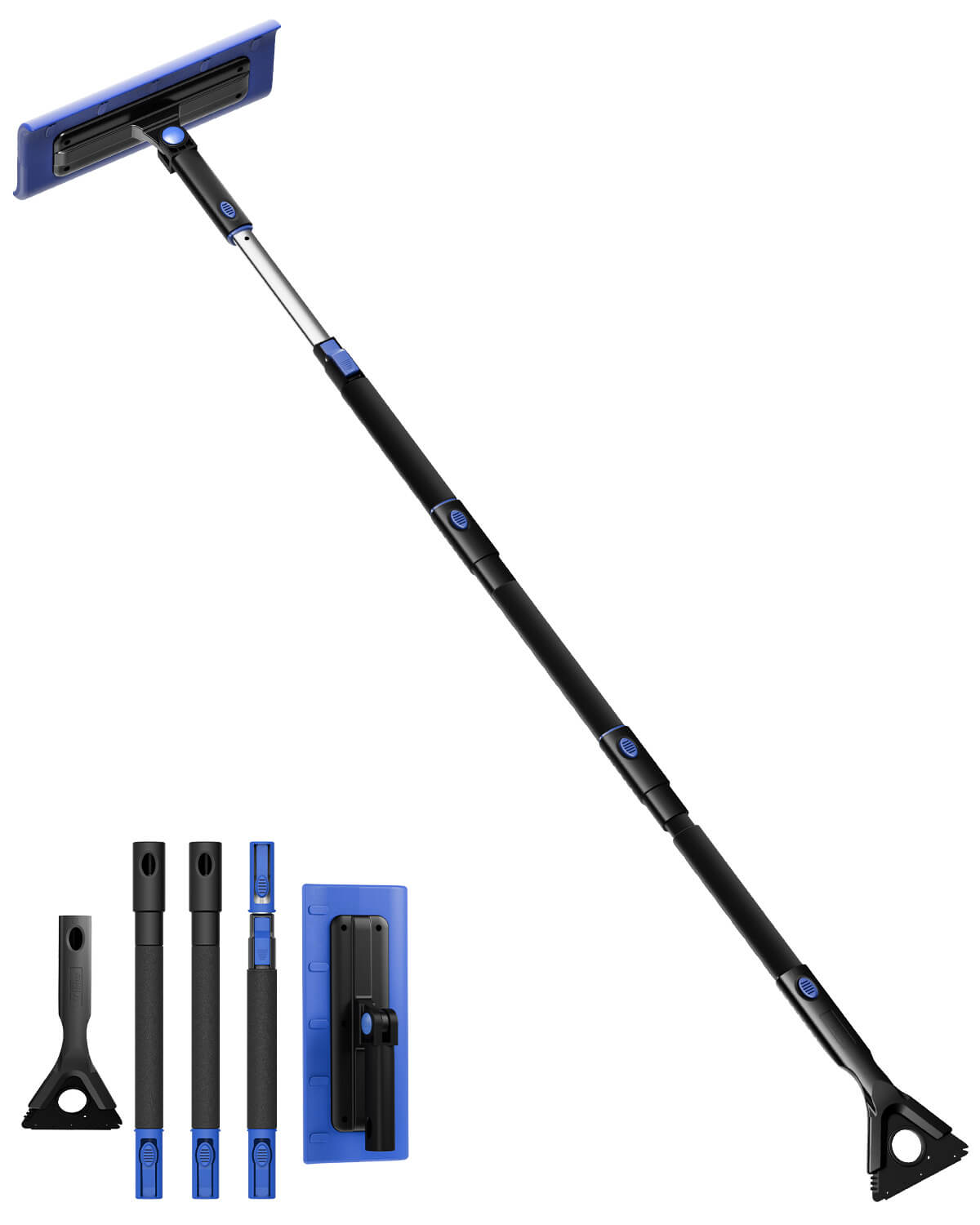 61" Adjustable Snow Brush and Ice Scraper Extendable for Car