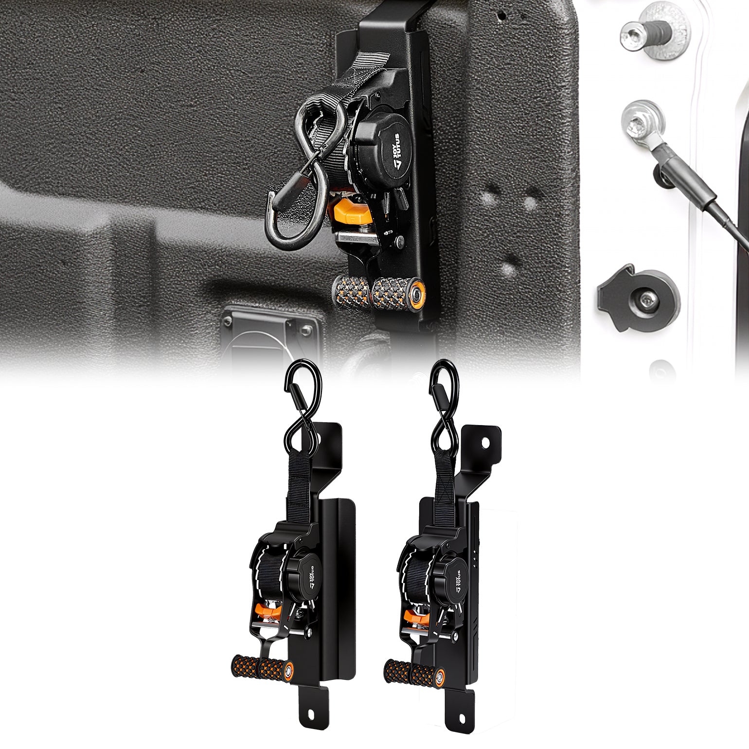 Auto-Retracting Ratchet Straps for Jeep Gladiator JT (2020–2026)