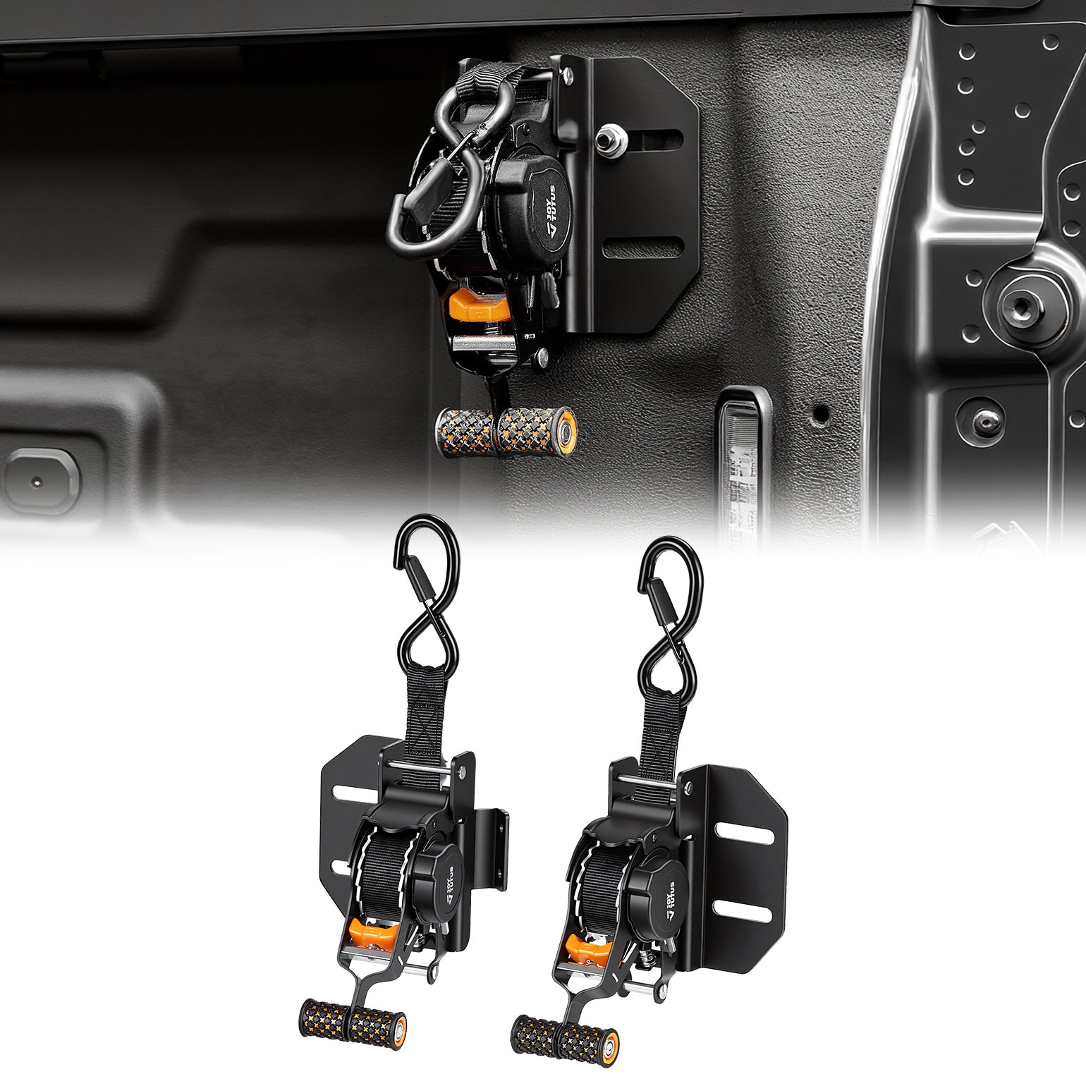 Auto-Retracting Ratchet Straps for Silverado & Sierra (2019–2026)