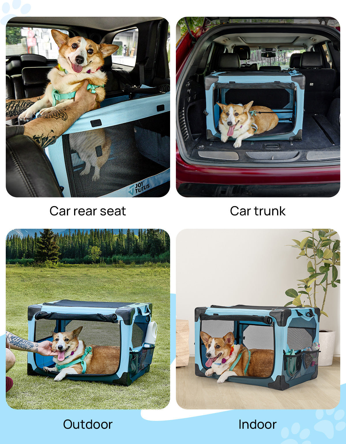 Collapsible Soft Travel Crate for Dog