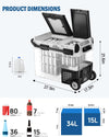 51 Quart Car Portable Refrigerator with Ice Cream Mode,Electric Cooler Fridge,Camping Freezer
