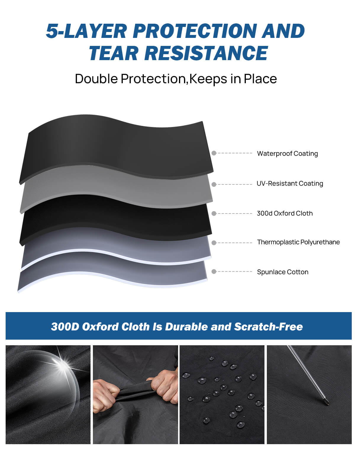 Cab Cover for Wrangler JK/JL 4-Door 2007–2026, Waterproof All-Weather