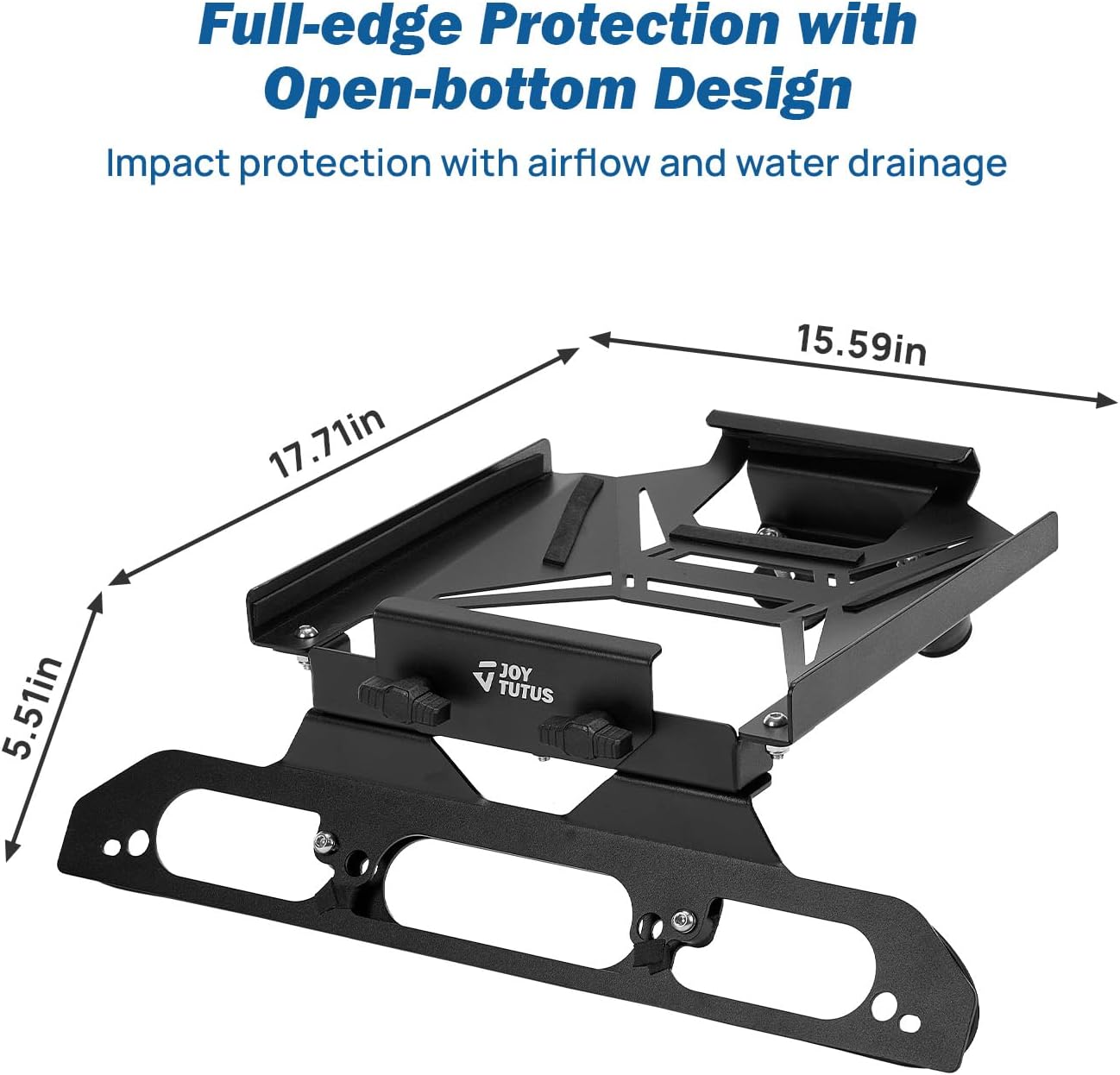 JOYTUTUS Aluminum Mount Compatible with Starlink Mini for F-150 (2015+) Drill-Free Cab Installatio for F-250-F-550 (2017+) Black