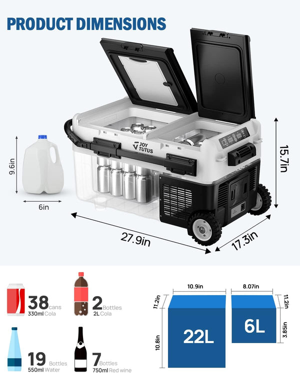 30 Quart Car Portable Refrigerator with Ice Cream Mode,Electric Cooler