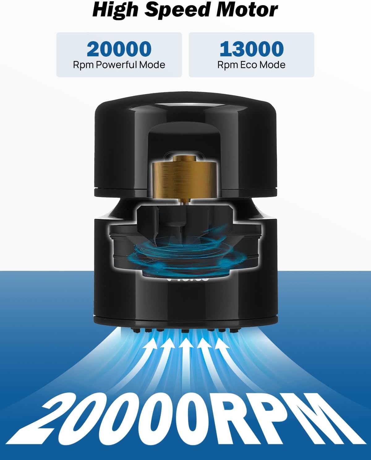 JOYTUTUS Mini Vacuum Cleaner Car Vacuum Portable Cordless 360º Rotatable Handheld Vacuum 2 Suction Modes USB for Car/Home/Pet Hair/Office/Desk/Keyboards Black