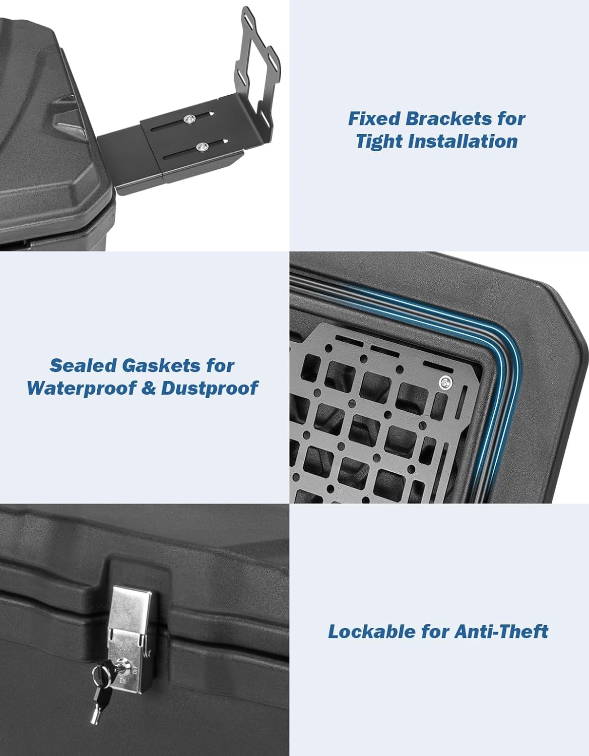 Lockable 160Qt Waterproof Truck Bed Tool Box for Pickup Trucks