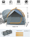 SUV Tent for Camping for 6-8 Person,Camping Outdoor Travel Preferred, 7.7' W x 7.7' L x 6.9' H-Orange