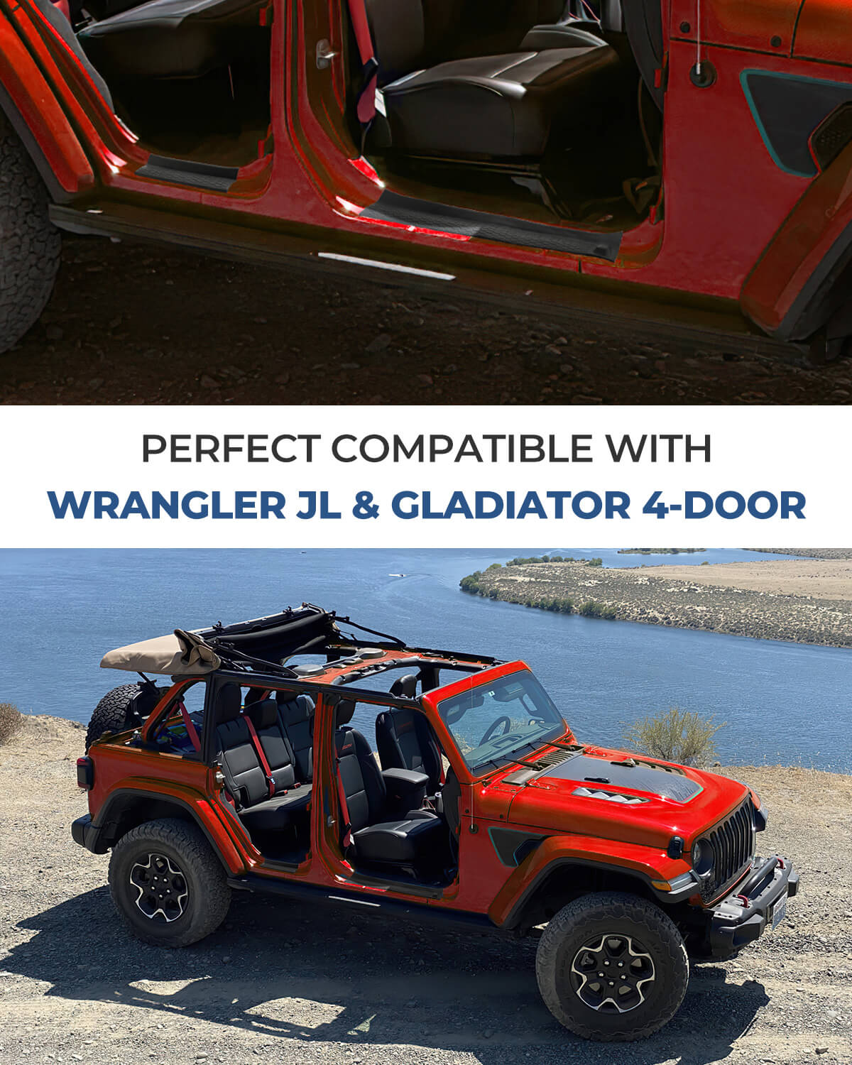 Door Sill Guards for Wrangler JL 4-Door & Gladiator JT 2018–2024