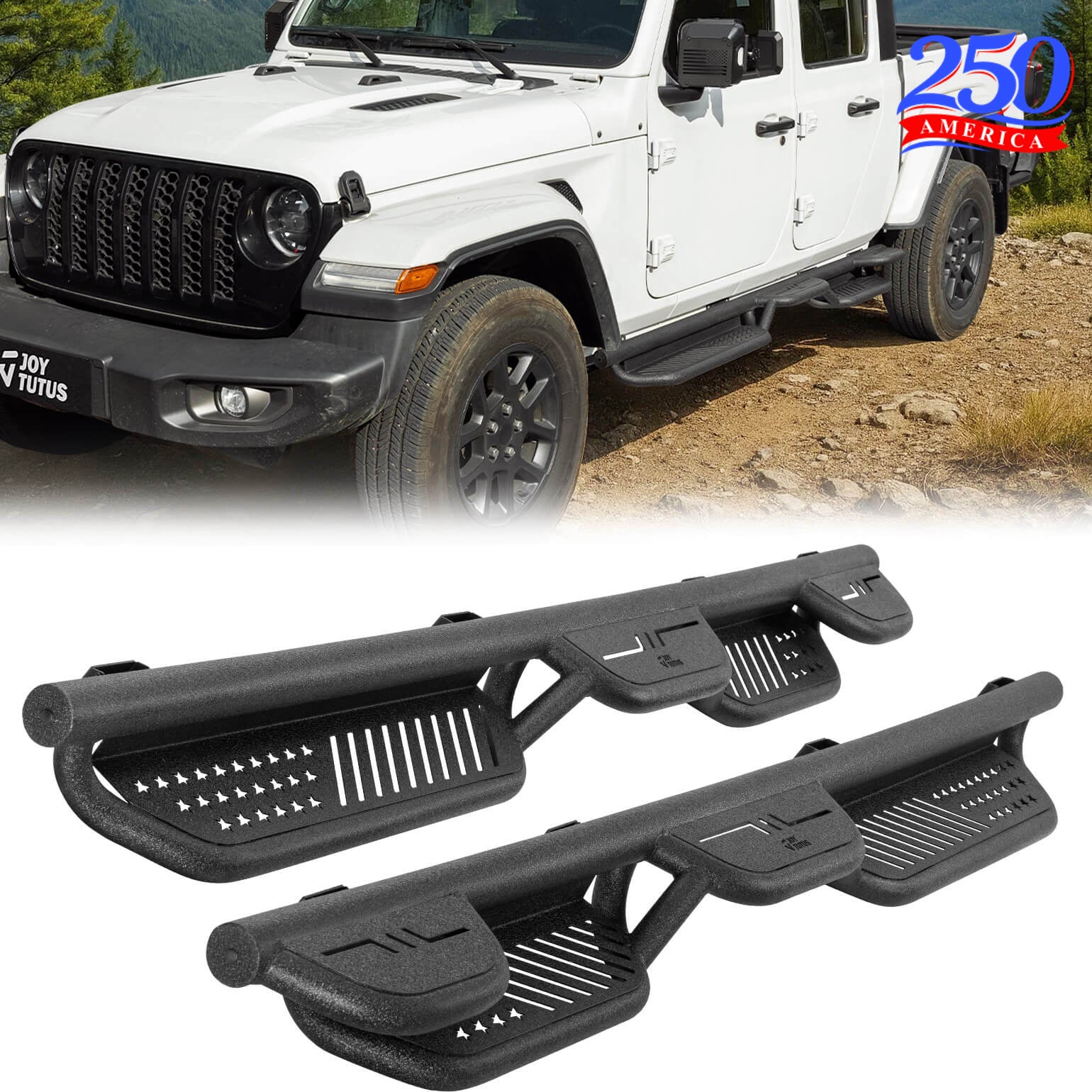6.7" Running Boards for Gladiator JT 2020–2026 | Dual-Tier Side Steps