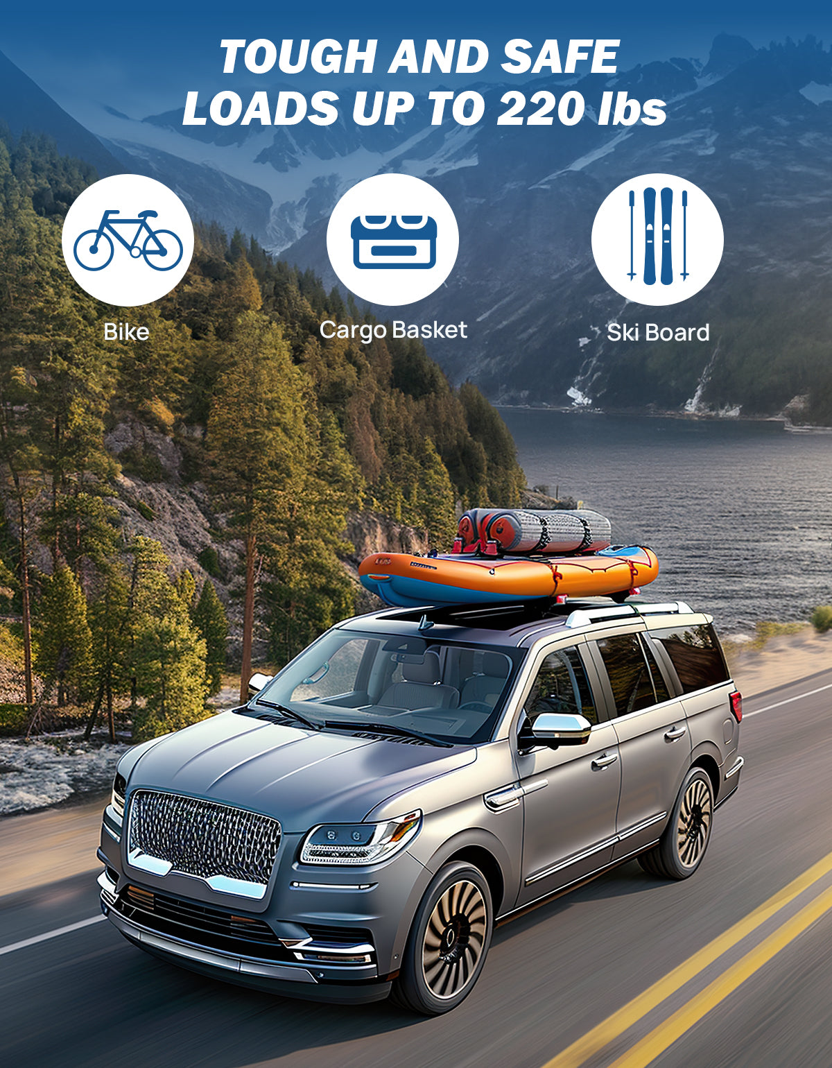 Navigator rooftop cargo carrier outlet