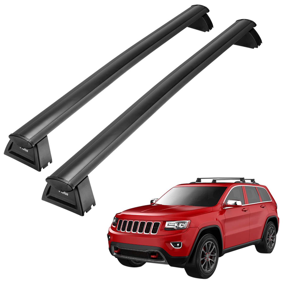 Grooved Rack Roof Rack Cross Bars for Grand Cherokee 2011–2021 w/ Grooved Rails