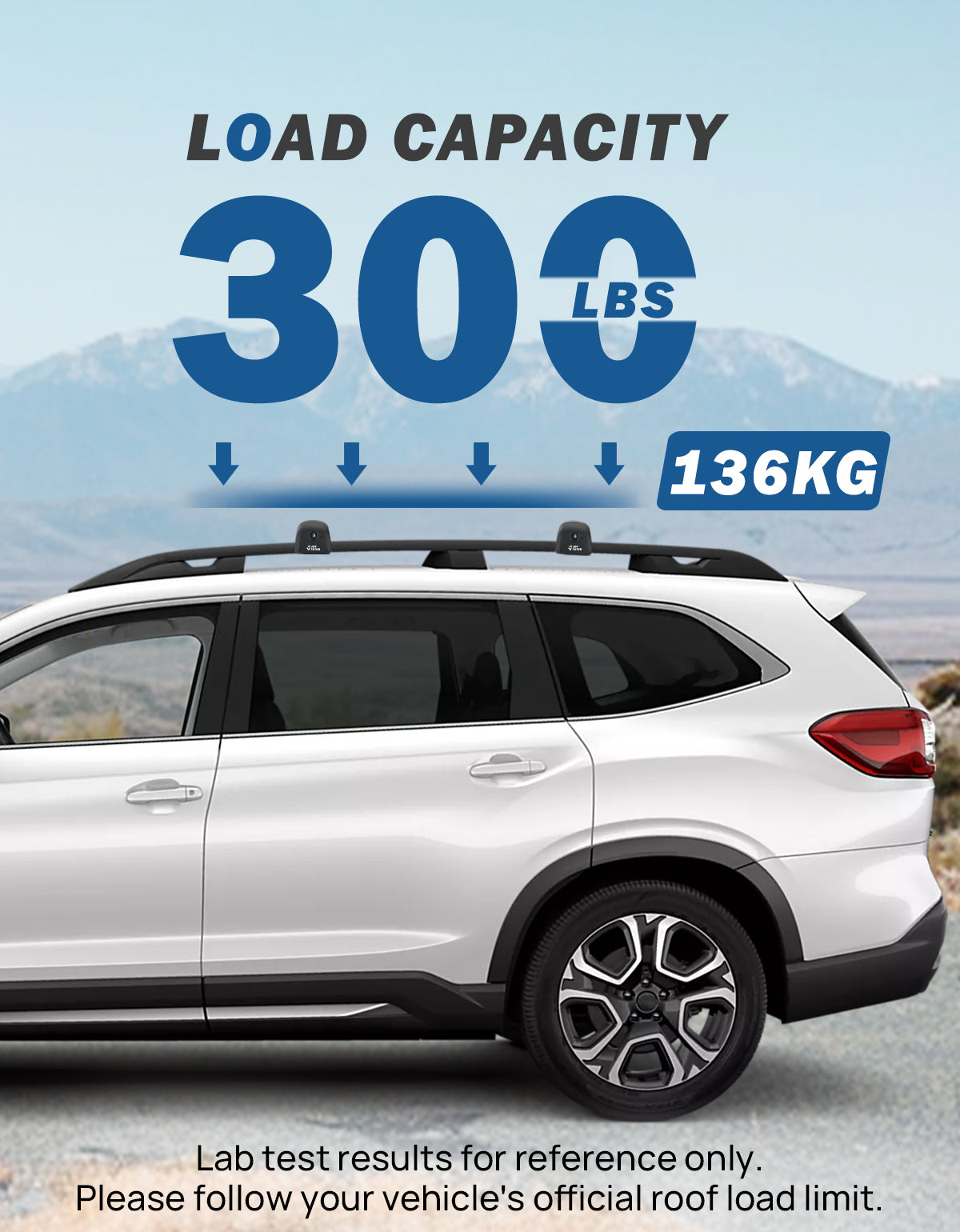 Lockable Roof Rack Cross Bars for Subaru Ascent 2019–2025