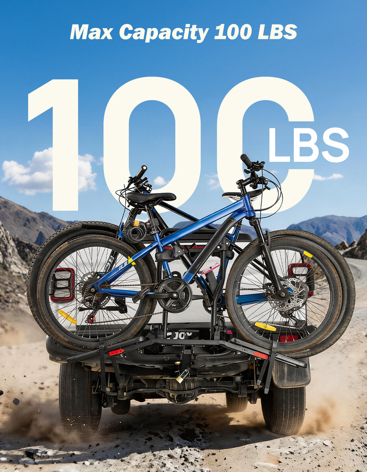 Hitch Bike Rack for 2 Bikes – 1¼" & 2" Receiver, 100 lbs Capacity