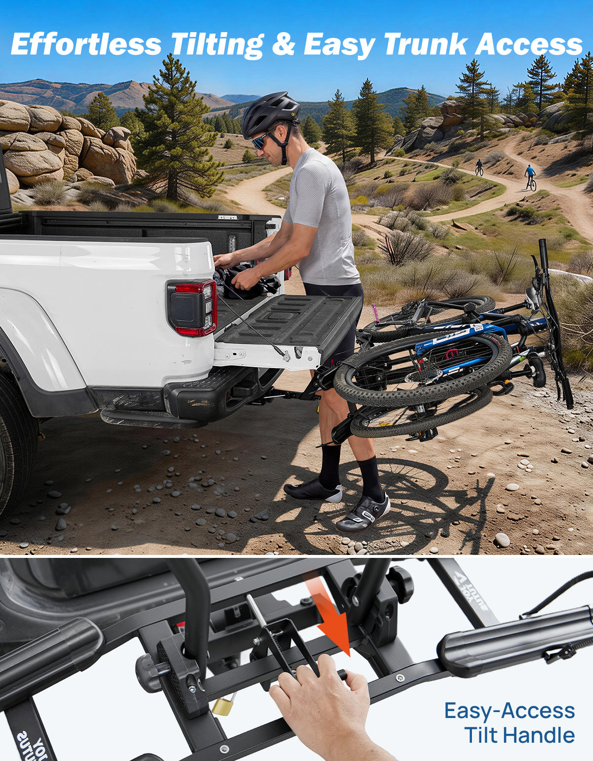 Hitch Bike Rack for 2 Bikes – 1¼" & 2" Receiver, 100 lbs Capacity