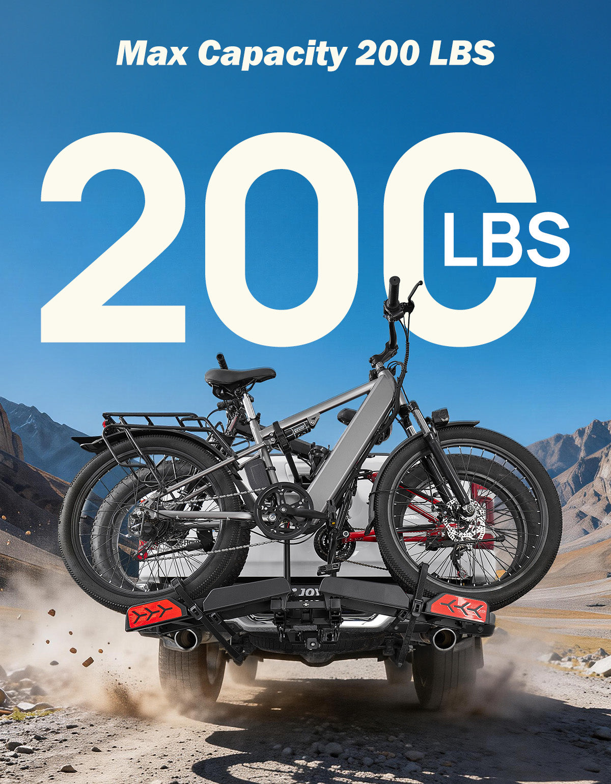 Hitch EBike Rack with Ramp for 2 E-Bikes