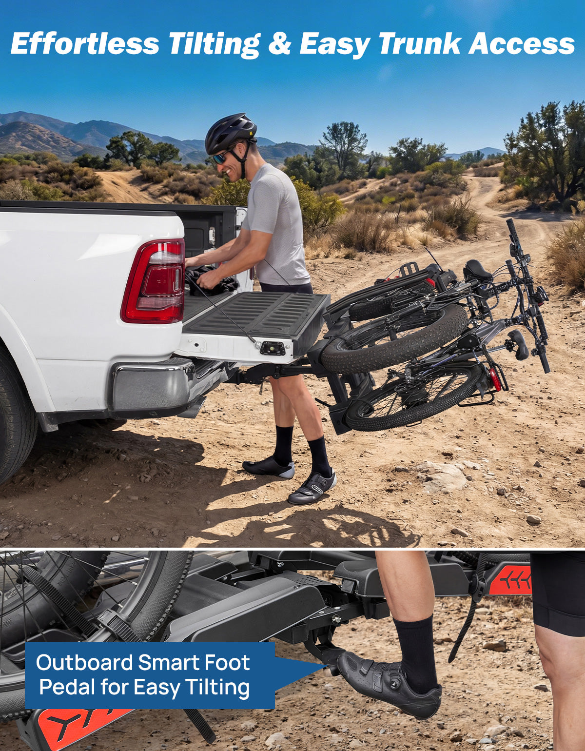 Hitch EBike Rack with Ramp for 2 E-Bikes