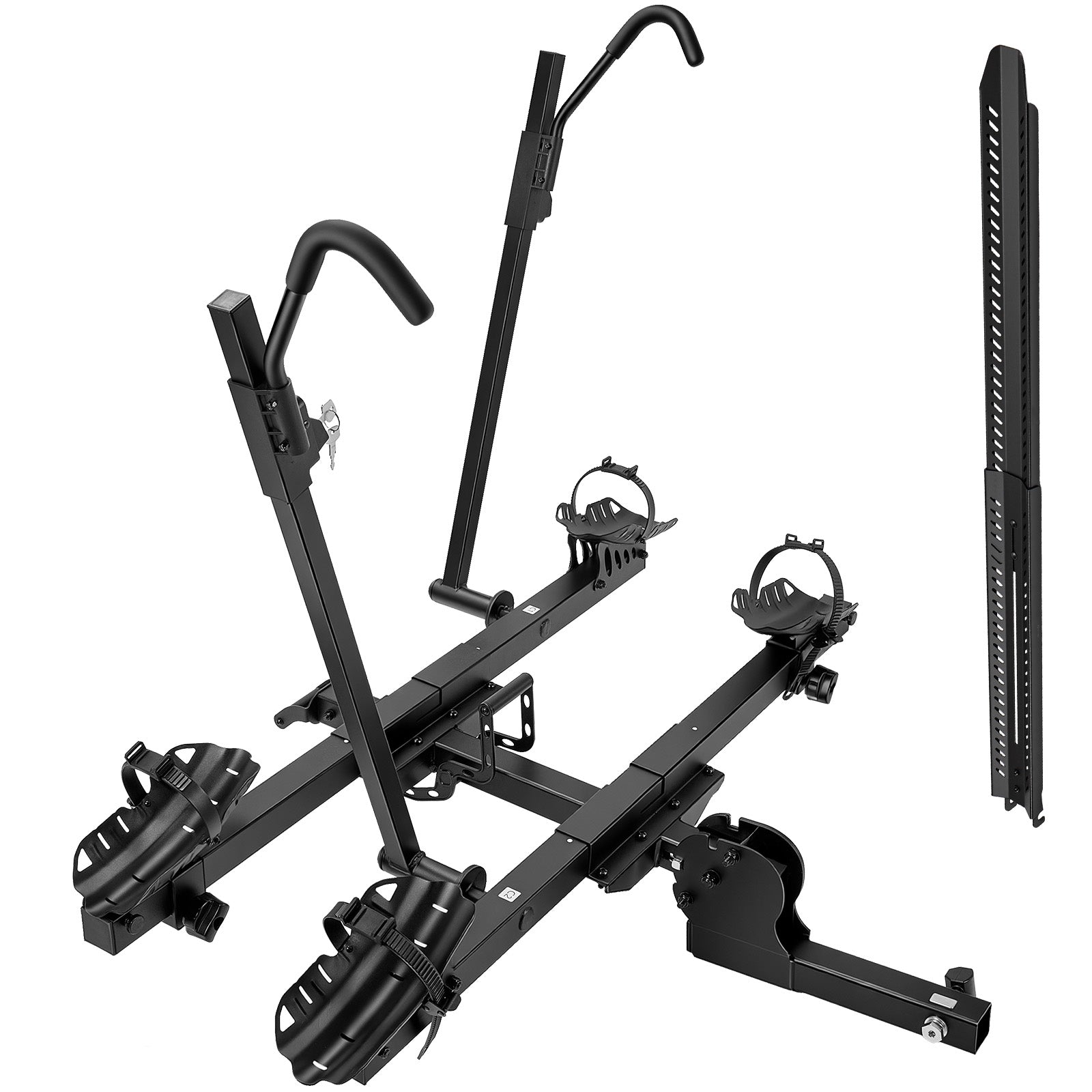 2-Bike Hitch E-Bike Rack – 200 lbs Platform Rack with Ramp for 2" Receiver