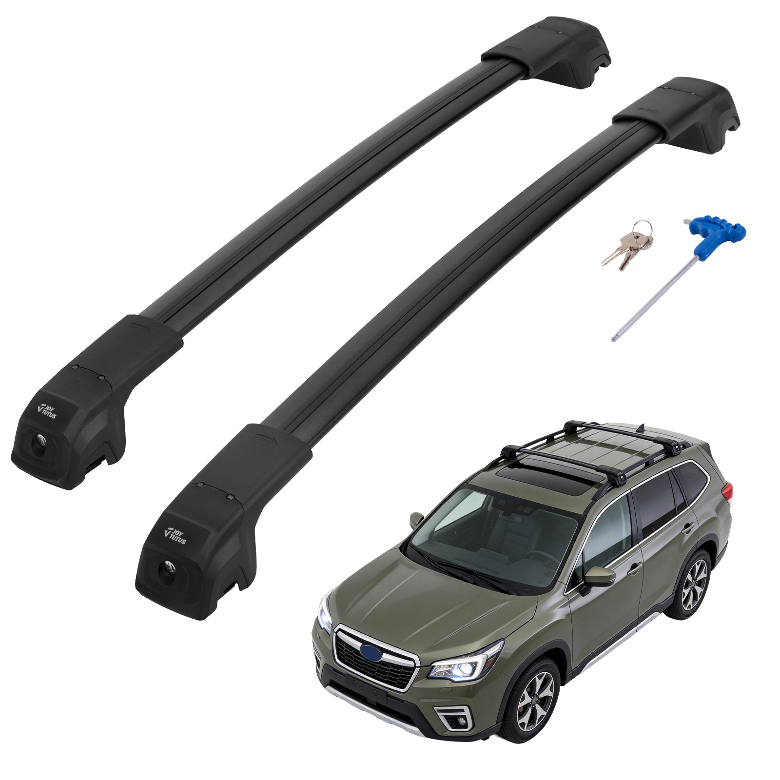 Subaru Forester (2014–2026) Roof Rack Cross Bars – Lockable for Raised Rails