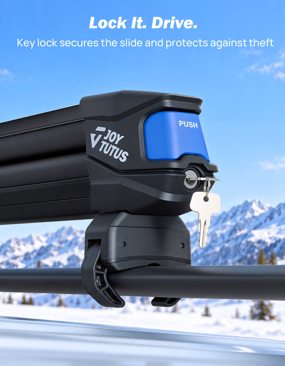 Sliding Ski & Snowboard Roof Rack, Lockable Carrier for 6 Pairs of Skis or 4 Snowboards