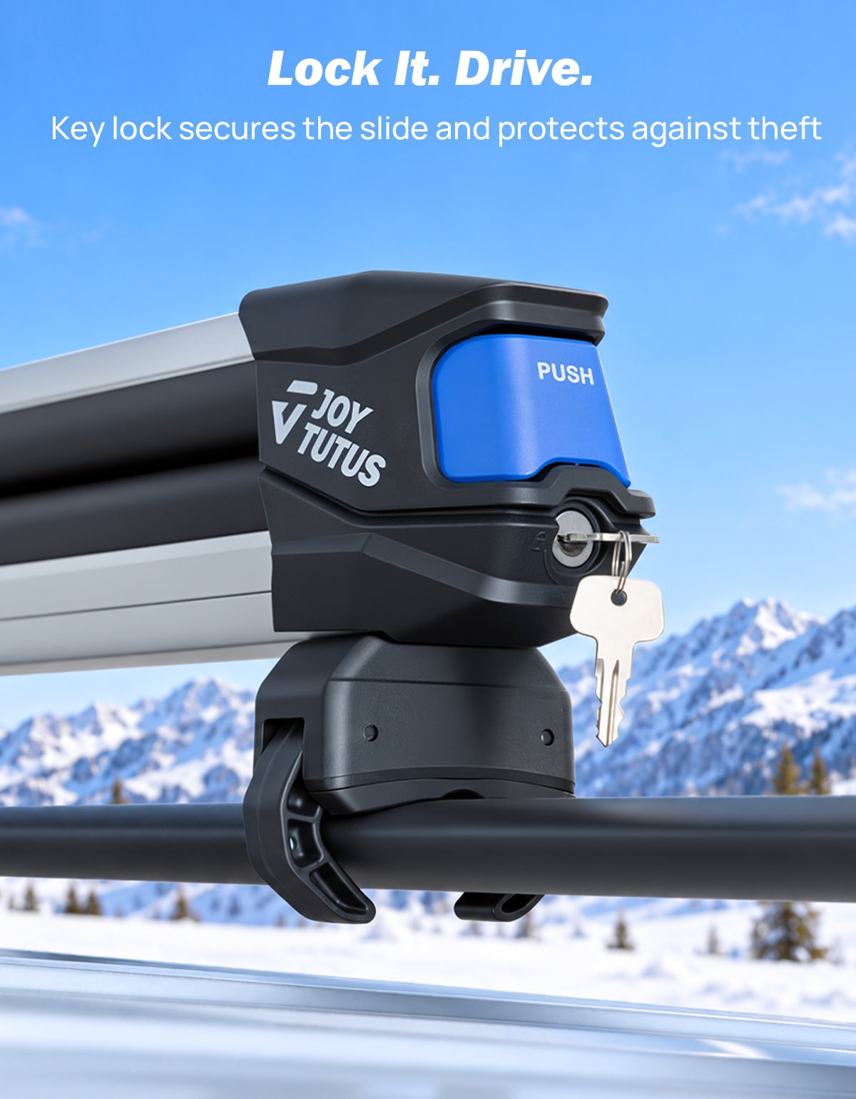 Sliding Ski & Snowboard Roof Rack, Lockable Carrier for 6 Pairs of Skis or 4 Snowboards