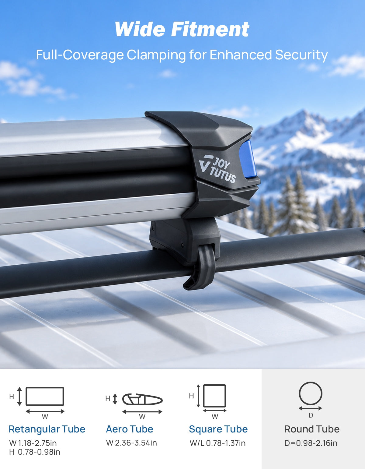 Sliding Ski & Snowboard Roof Rack, Lockable Carrier for 6 Pairs of Skis or 4 Snowboards