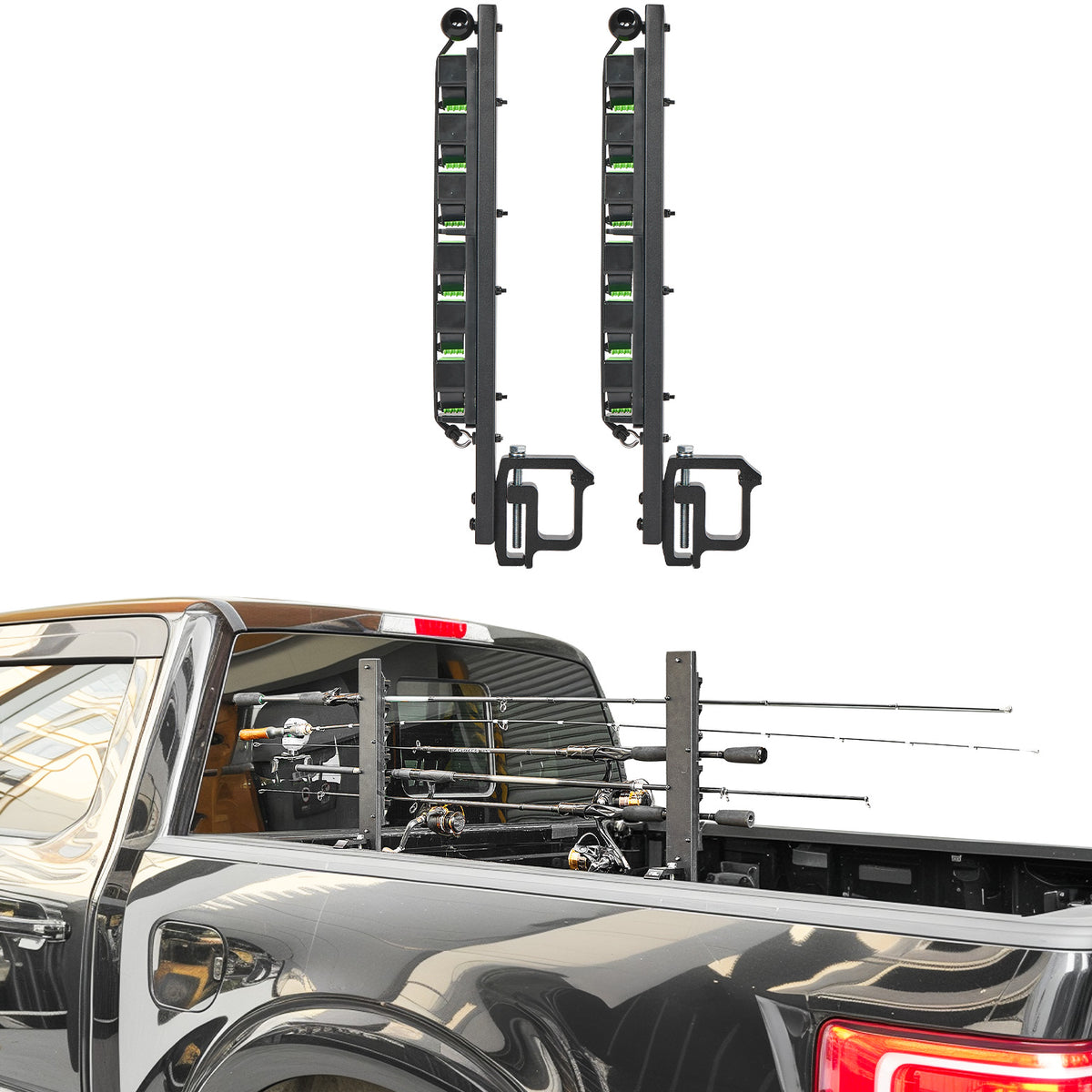 Truck Bed Fishing Rod Holder, 6 Rods