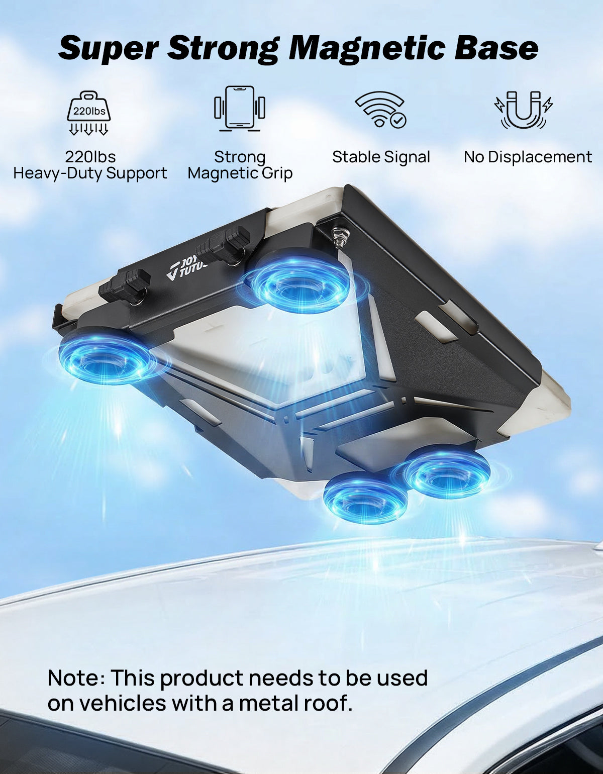 Magnetic Starlink Mini Car Mount – 200 lb Heavy-Duty Roof Mount