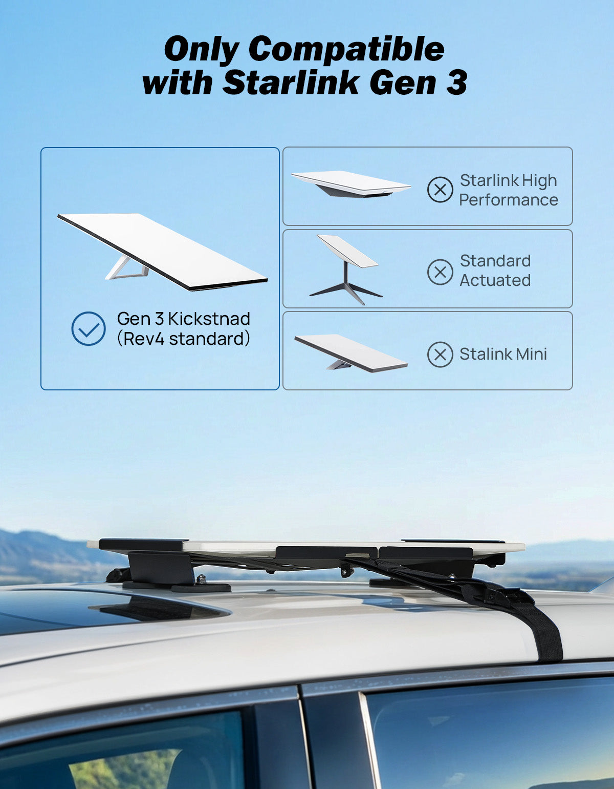 JOYTUTUS Starlink Gen 3 Magnetic Mount for Car Roof