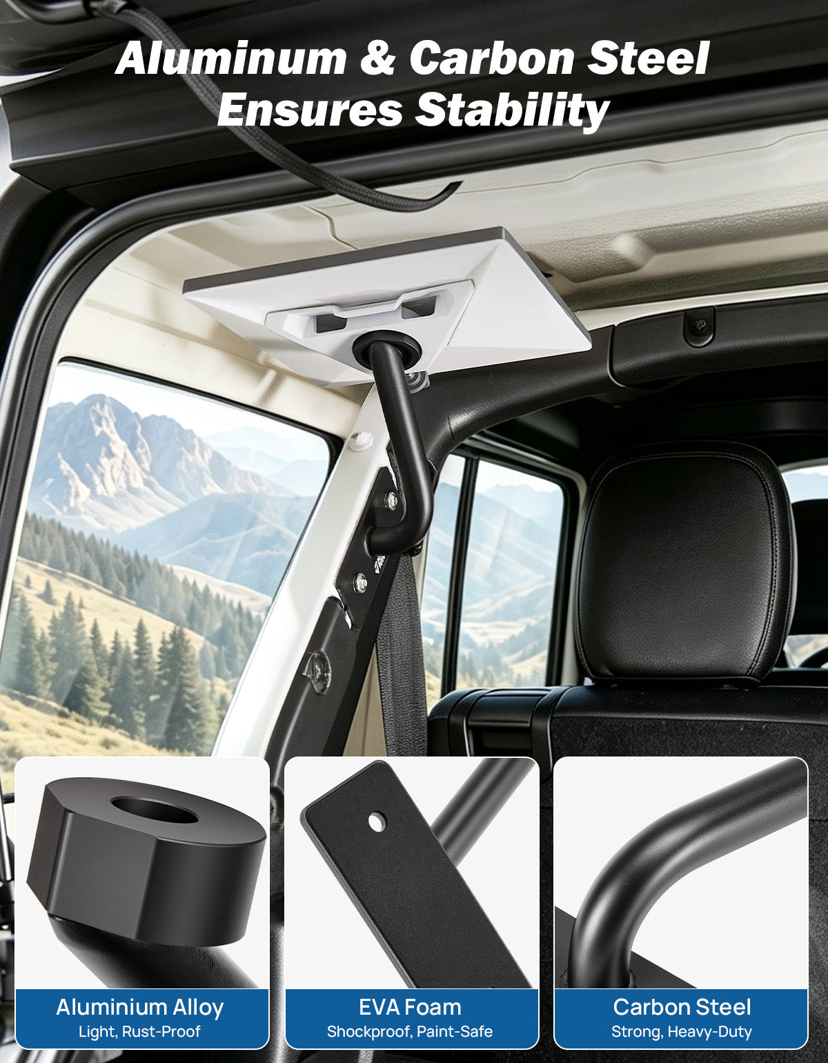 Starlink Mini Mount for Jeep Wrangler JLU 4-Door (2018–2026) Hard Top